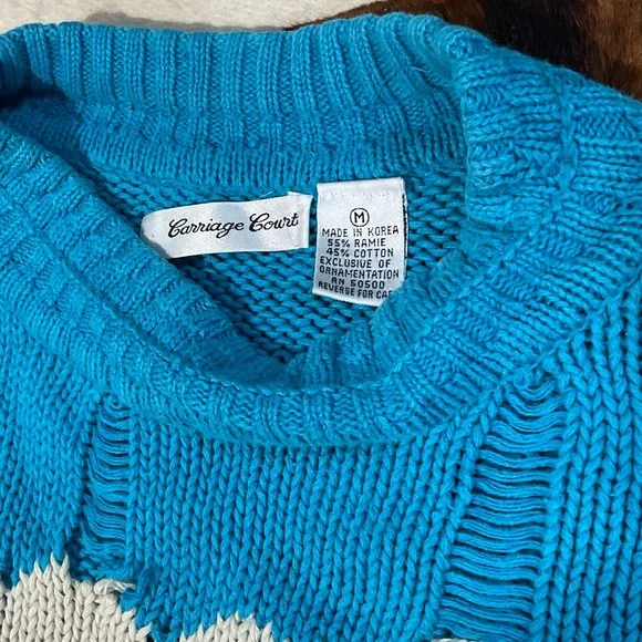 SOLD Grungy vintage southwestern knit pullover sweater OSFM - Picture 11 of 12